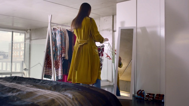 Video Reference: Window, Textile, Fashion, Dress, Sleeve, One-piece garment, Architecture, Waist, Flooring, Floor