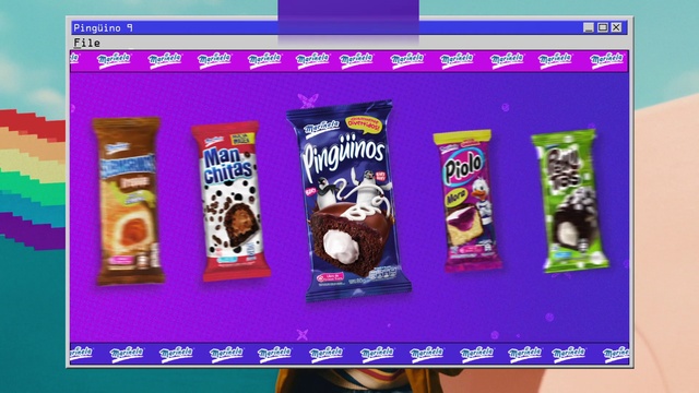 Video Reference: Purple, Font, Material property, Screenshot, Electric blue, Magenta, Rectangle, Advertising, Animation, Animated cartoon