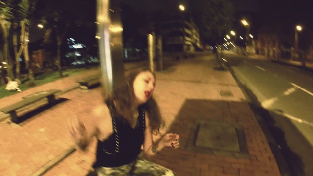 Video Reference: Plant, Human, Automotive lighting, Flash photography, Road surface, Public space, Morning, Happy, Tree, Fun