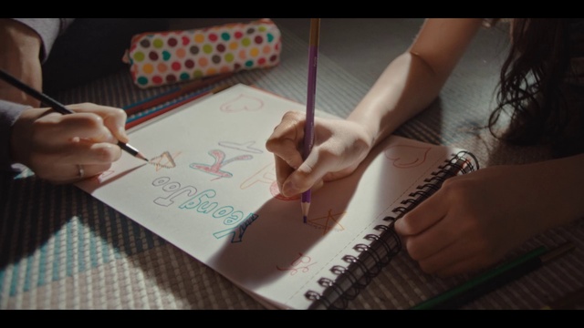 Video Reference: Hand, Handwriting, Finger, Writing implement, Gesture, Font, Nail, Writing instrument accessory, Adaptation, Stationery