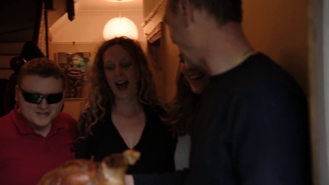 Video Reference: Sunglasses, Iris, Goggles, Tableware, T-shirt, Smile, Fun, Eyewear, Event, Facial hair