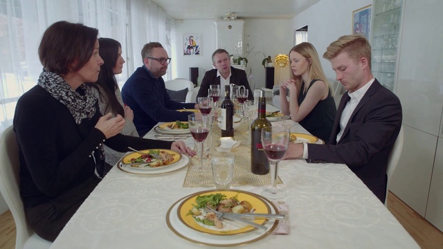 Video Reference: Food, Table, Tableware, Bottle, Plate, Wine glass, Chair, Stemware, Dishware, Drinkware