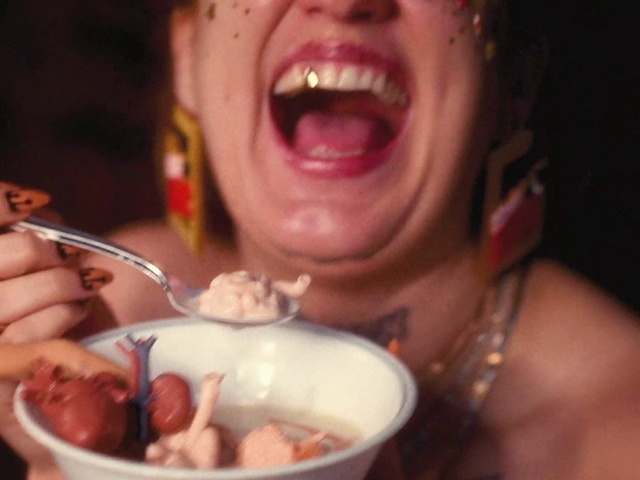 Video Reference: Food, Tableware, Mouth, Eyelash, Finger, Food craving, Ingredient, Cuisine, Dish, Happy