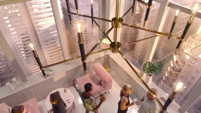 Video Reference: Photograph, White, Fashion, Interior design, Lighting, Building, Leisure, Ceiling, Snapshot, Event