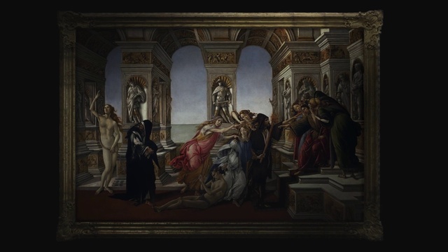 Video Reference: Picture frame, Art, Painting, Religious item, Visual arts, Facade, Holy places, Darkness, Drawing, History