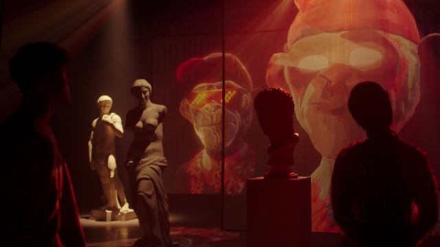 Video Reference: Lighting, Art, Performing arts, Artist, Fun, Entertainment, Event, Visual arts, Magenta, Performance art