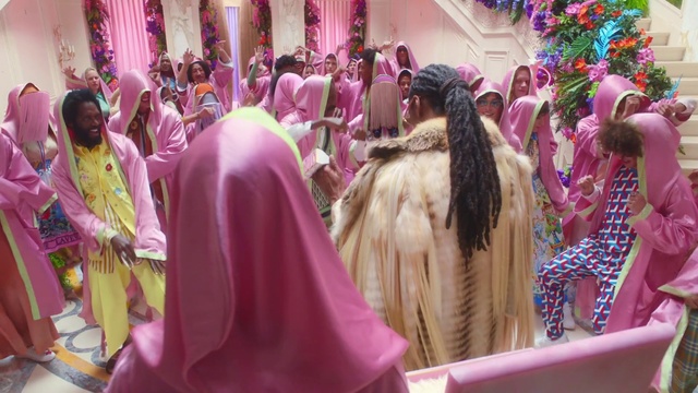 Video Reference: Purple, Decoration, Fashion, Temple, Textile, Dress, Pink, Magenta, Plant, Rite