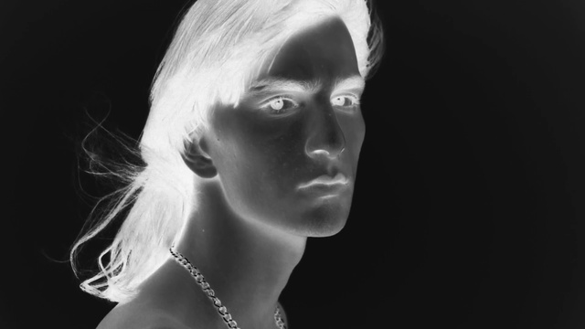 Video Reference: Lip, Eyebrow, Eyelash, Neck, Human body, Flash photography, Jaw, Ear, Iris, Style