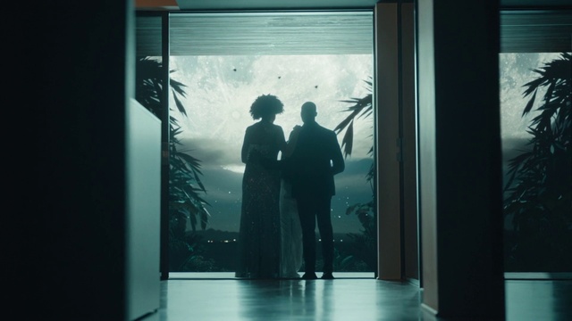 Video Reference: Window, Fixture, Standing, Interior design, Glass, Tints and shades, Art, Transparent material, Door, Reflection