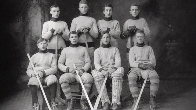 Video Reference: Photograph, White, Standing, Sports uniform, Headgear, Sports equipment, Monochrome, Vintage clothing, Team sport, Team