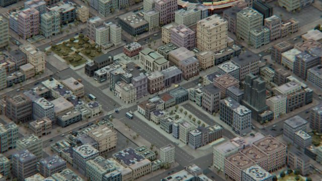 Video Reference: aerial, city, urban, buildings, streets, downtown, neighborhood, architecture, grid, traffic, park, landscape, metropolis, birdseye, overview