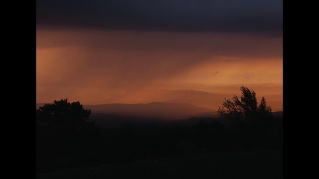 Video Reference: Cloud, Sky, Atmosphere, Afterglow, Natural landscape, Orange, Tree, Red sky at morning, Sunset, Sunrise