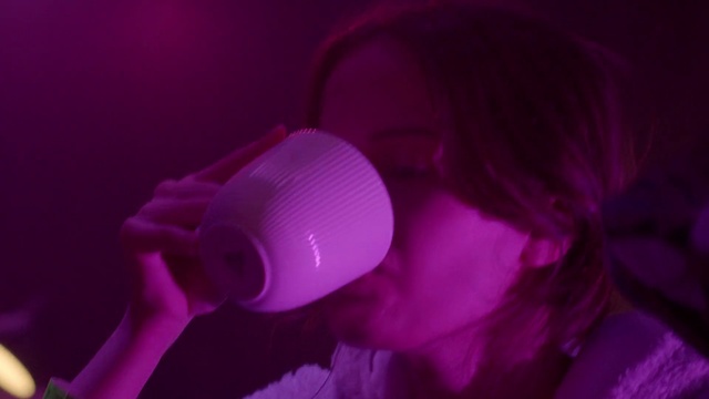 Video Reference: Microphone, Eyelash, Purple, Ear, Petal, Violet, Plant, Pink, Peripheral, Audio equipment