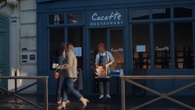 Video Reference: Door, Building, Luggage and bags, Leisure, Facade, Event, Bag, Street fashion, City, Pedestrian