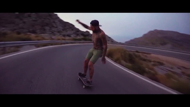 Video Reference: Sky, Skateboard deck, Leg, Sports equipment, Shorts, Human body, Skateboarder, Flash photography, Asphalt, Skateboard