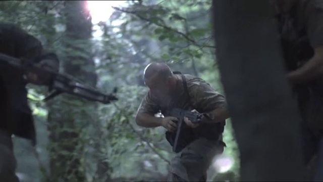 Video Reference: Plant, Helmet, Tree, Terrestrial plant, Forest, Soldier, Darkness, Event, Recreation, Jungle