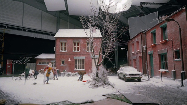 Video Reference: Building, Car, Window, Snow, Plant, Vehicle, Wheel, Architecture, House, Freezing
