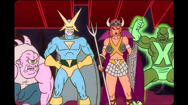 Video Reference: Cartoon, Mammal, Gesture, Art, Comic book, Fictional character, Illustration, Chest, Animated cartoon, Event