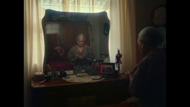 Video Reference: Table, Curtain, Desk, Chair, Tints and shades, Event, Art, Fun, Visual arts, Window treatment