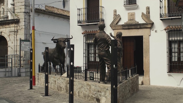 Video Reference: Building, Window, Standing, Lighting, Sculpture, Statue, Working animal, Art, Landmark, Door