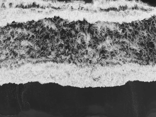 Video Reference: Body of water, Black-and-white, Style, Font, Pattern, Tints and shades, Monochrome photography, Monochrome, Wind wave, Landscape