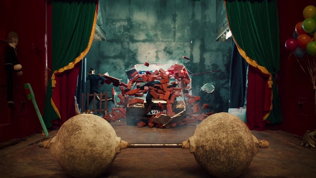 Video Reference: Photograph, World, Light, Textile, Interior design, Red, Curtain, Art, Chair, Tints and shades