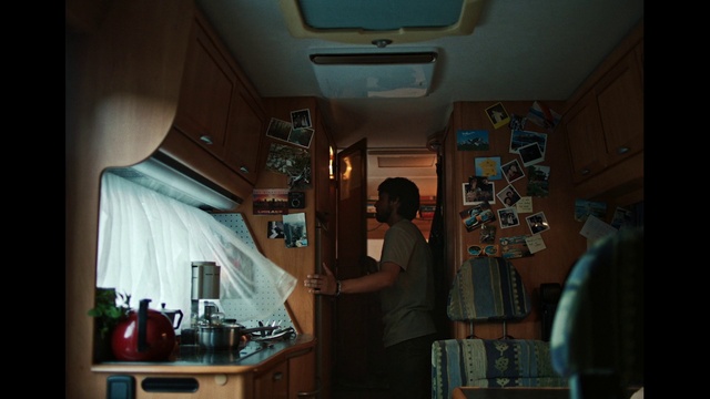 Video Reference: Cabinetry, Kitchen appliance, Countertop, Home appliance, Curtain, Kitchen, Building, Cupboard, Room, Air travel