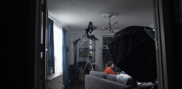 Video Reference: Lighting, Picture frame, Grey, Comfort, Lamp, Ceiling, Event, Flooring, Door, Room