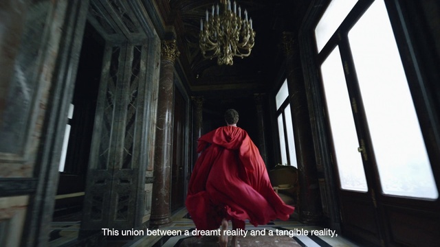 Video Reference: Building, Art, Window, Darkness, Symmetry, Cape, Cg artwork, Carmine, Holy places, Fictional character