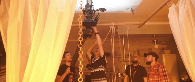 Video Reference: Clothing, Hair, Outerwear, Shirt, T-shirt, Building, Wood, Ceiling, Event, Fun