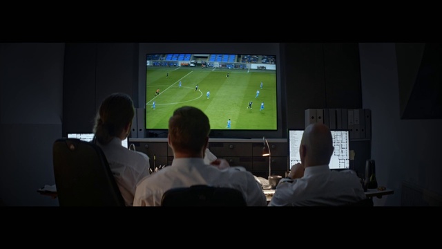 Video Reference: Soccer, Flat panel display, Gadget, Display device, Output device, Chair, T-shirt, Electronic device, Multimedia, Event