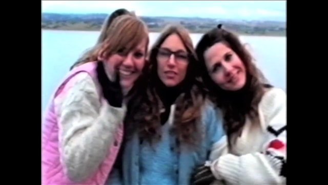 Video Reference: women, group, friends, outdoors, lake, water, portrait, smiling, casual, winter clothing, people, travel, nature, three people