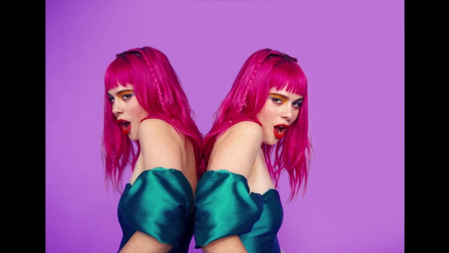 Video Reference: Purple, Wig, Violet, Pink, Magenta, Makeover, Black hair, Bangs, Electric blue, Step cutting