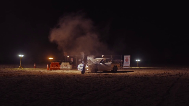 Video Reference: Tire, Automotive lighting, Wheel, Vehicle, Automotive tire, Truck, Car, Asphalt, Gas, Midnight