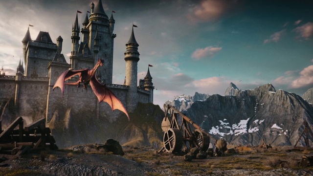 Video Reference: Cloud, Sky, Atmosphere, World, Art, Building, Landscape, Cg artwork, Geological phenomenon, Painting