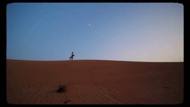 Video Reference: Sky, Natural environment, Moon, Slope, Landscape, Erg, Horizon, Singing sand, Aeolian landform, Dune