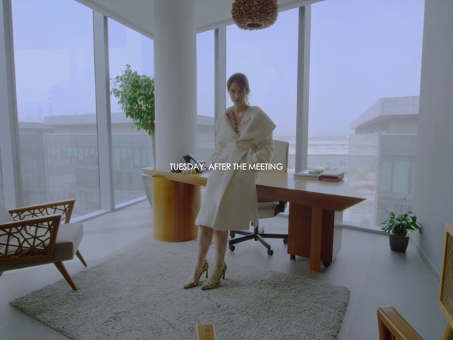 Video Reference: Furniture, Property, Plant, Table, Building, Comfort, Wood, Dress, Interior design, Floor