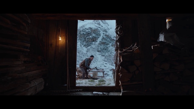 Video Reference: Window, Building, Art, Wood, Tints and shades, Glass, Space, Darkness, Display device, Room