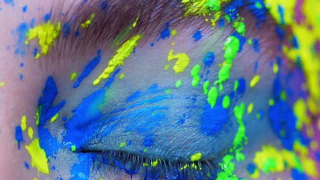 Video Reference: Colorfulness, Nature, Azure, Liquid, Organism, Art, Art paint, Geological phenomenon, Electric blue, Pattern