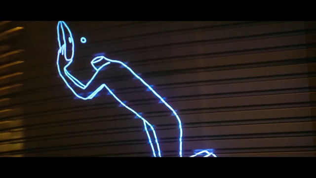 Video Reference: Gesture, Electricity, Visual effect lighting, Elbow, Font, Art, Gas, Electronic signage, Electric blue, Window