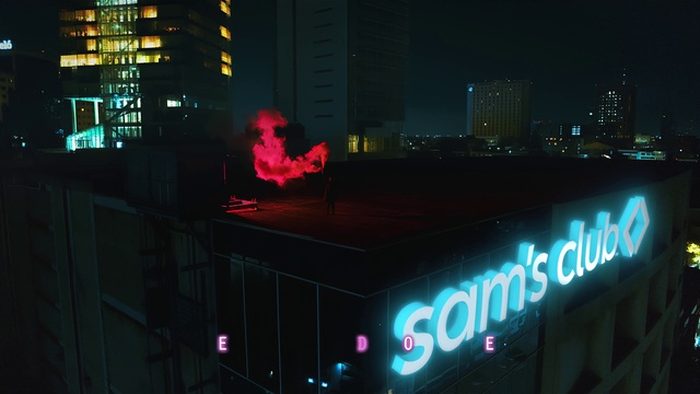 Video Reference: Building, Light, Lighting, Font, Line, Visual effect lighting, Magenta, Entertainment, Gas, Neon