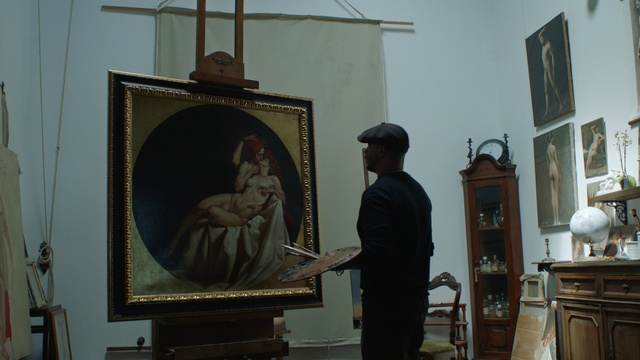 Video Reference: Picture frame, Art, Event, Religious institute, Flag, Visual arts, Houseplant, Painting, Holy places, Room