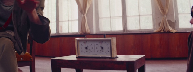 Video Reference: Table, Window, Furniture, Wood, Rectangle, Watch, Interior design, Clock, Alarm clock, Hardwood