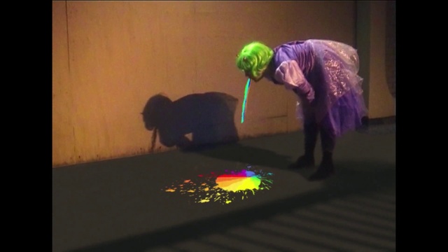 Video Reference: Purple, Flooring, Art, Tints and shades, Artist, Visual effect lighting, Magenta, Performing arts, Entertainment, Fun