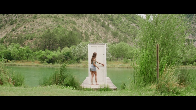 Video Reference: Plant, Wedding dress, Bride, Dress, People in nature, Flash photography, Natural landscape, Bridal party dress, Tree, Bridal clothing