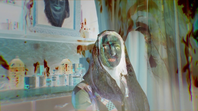 Video Reference: Window, Temple, Art, Paint, Eyewear, Fun, Glass, Visual arts, Mask, Painting