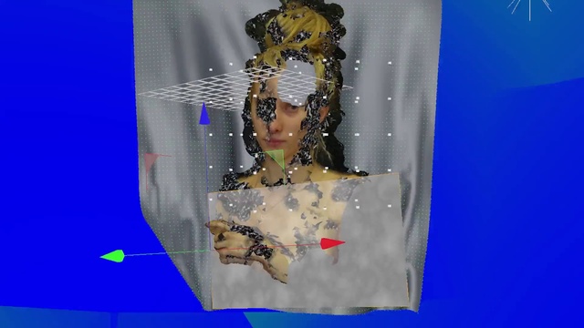 Video Reference: Blue, Rectangle, Art, Electric blue, Paint, Visual arts, Pattern, Eyelash, Font, Graphics