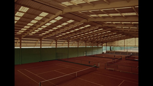 Video Reference: Field house, Wood, Hall, Flooring, Floor, Shade, Building, Tints and shades, Hardwood, Sports
