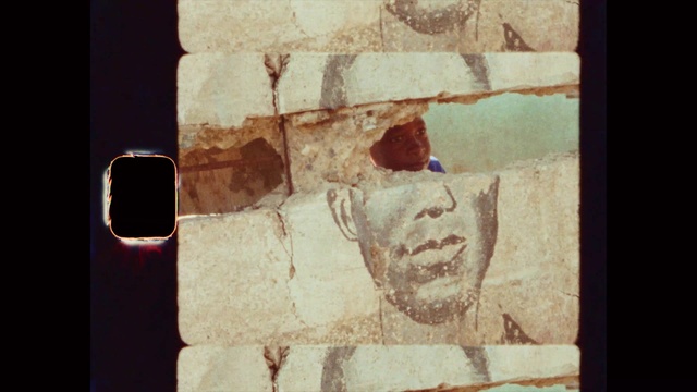 Video Reference: Rectangle, Wood, Brick, Art, Brickwork, Font, Paint, Wall, Tints and shades, Artifact