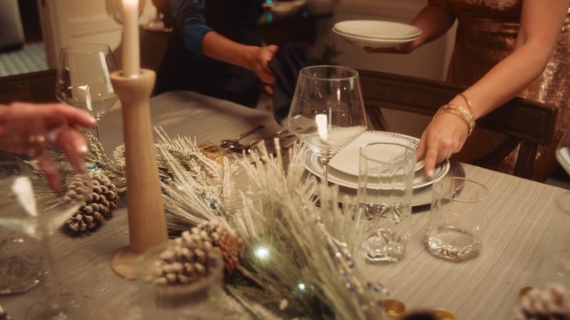 Video Reference: Hand, Tableware, Table, Dishware, Stemware, Lighting, Plate, Kitchen utensil, Dish, Serveware